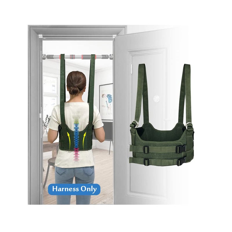 Back Stretcher Lumbar Traction Device Spinal Decompression Machine Lumbar Belt for Lower Back Pain Relief Sciatica Herniated Disc Back Alignment Device Hang Upside Down Stretch Back Harness (Medium)